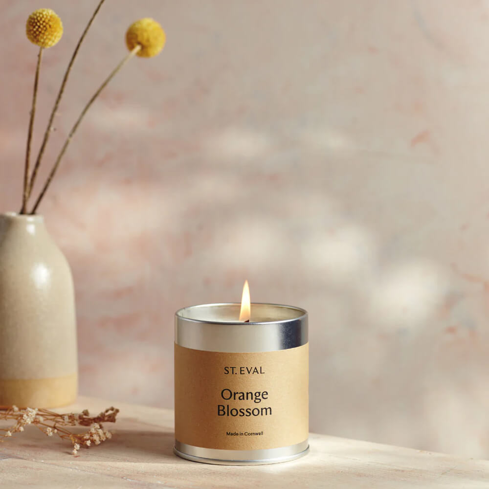 St Eval Orange Blossom Scented Tin Candle